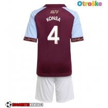 Otroške Nogometnih dresov Aston Villa Ezri Konsa #4 Domači 2025-26 Kratki rokavi (+ hlače)